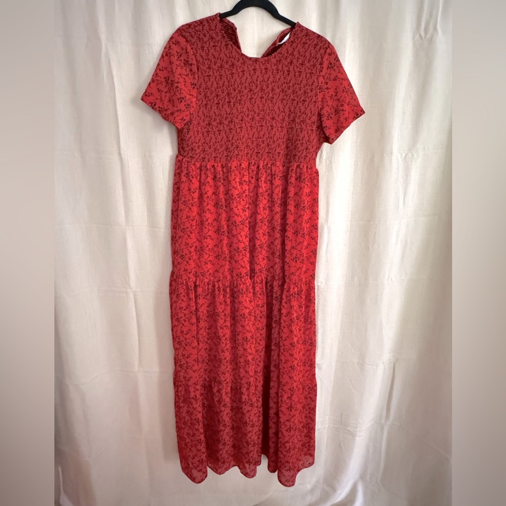 Zara Smocking Dress Long